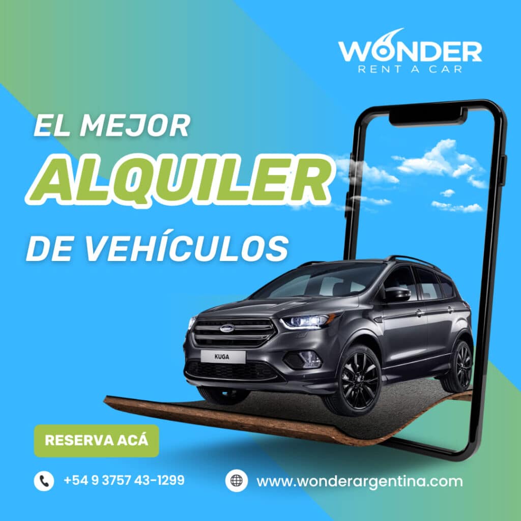 Recorré distintas ciudades turísticas con Wonder Rent a Car