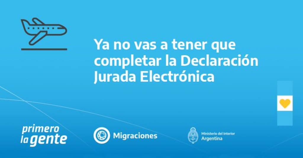 Ya no se requerirá la declaración jurada para ingresar o salir de Argentina