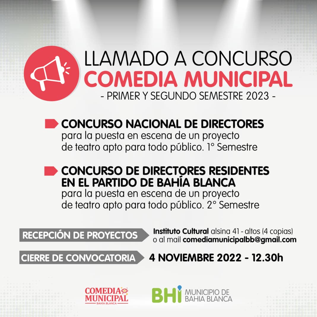 Inscripción para el concurso de directores para la Comedia Municipal 2023