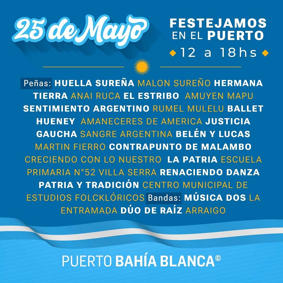 Las actividades preparadas por el Puerto para este 25 de mayo