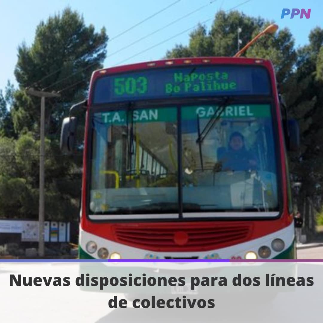 Nuevas disposiciones para dos líneas de colectivos