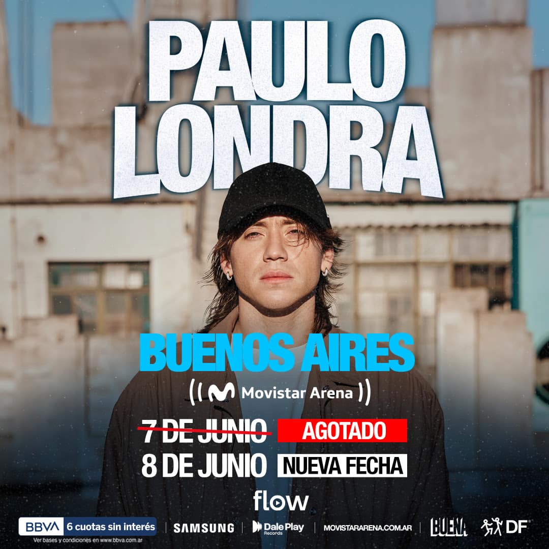 PAULO LONDRA CONFIRMA SEGUNDA FECHA EN BUENOS AIRES