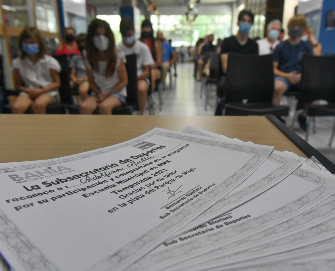 Entregaron diplomas al alumnado de la escuela BMX Municipal