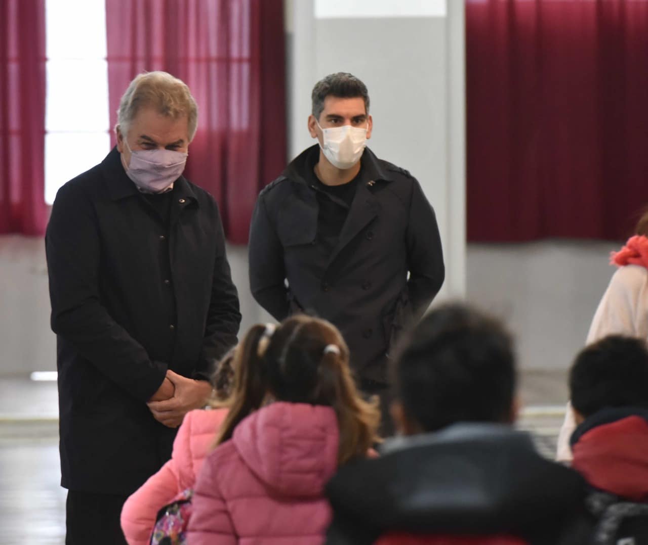 Héctor Gay presenció el retorno de las clases presenciales
