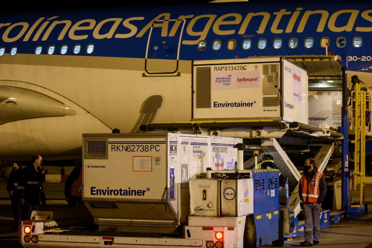 Llegaron al país 768.000 vacunas contra el Covid-19