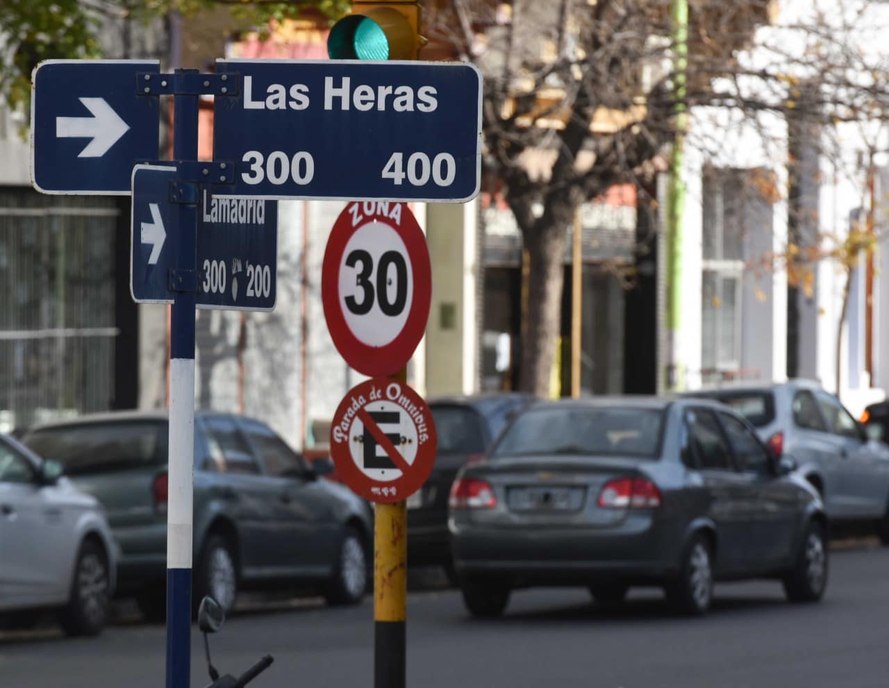 En el microcentro la velocidad máxima será 30 km/h