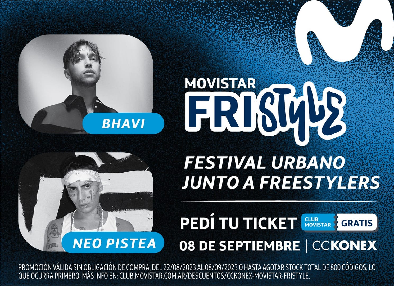 ESTE 8 DE SEPTIEMBRE LLEGA UNA NUEVA EDICIÓN DEL MOVISTAR FRISTYLE CON BHAVI, NEO PISTEA Y MUCHO MÁS