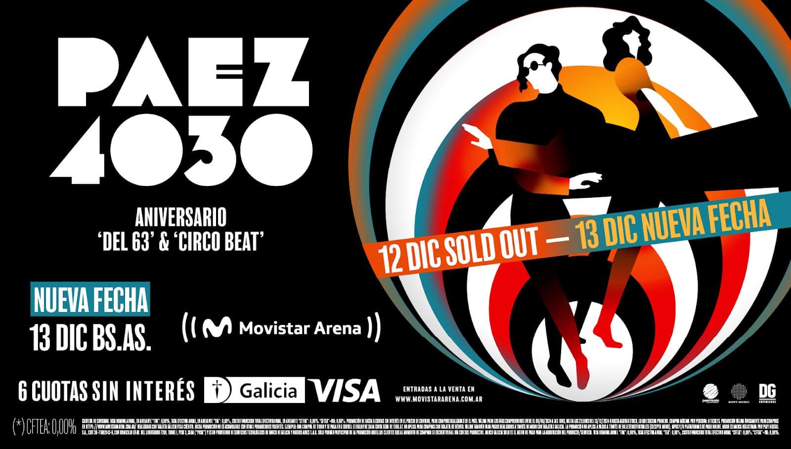 Fito Paez agota y anuncia su sexto y último Movistar Arena en Buenos Aires