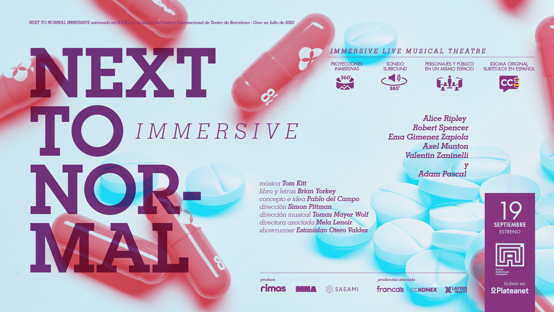 “NEXT TO NORMAL IMMERSIVE” AGOTA FUNCIONES ANTES DE SU ESTRENO