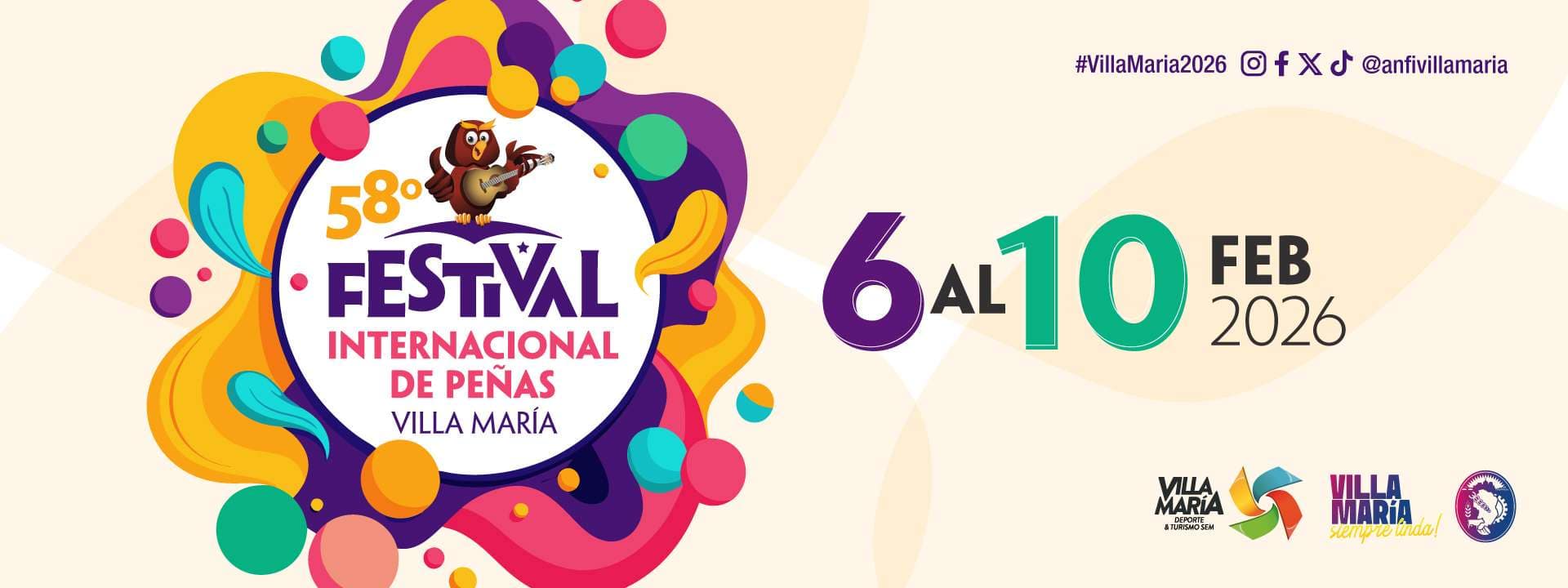 VILLA MARÍA YA PALPITA EL FESTIVAL 2026: FECHAS CONFIRMADAS, GRILLA POR NOCHE Y ENTRADAS A LA VENTA