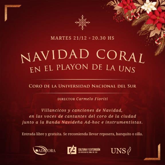 Convocan a una navidad Coral en el playón de la UNS