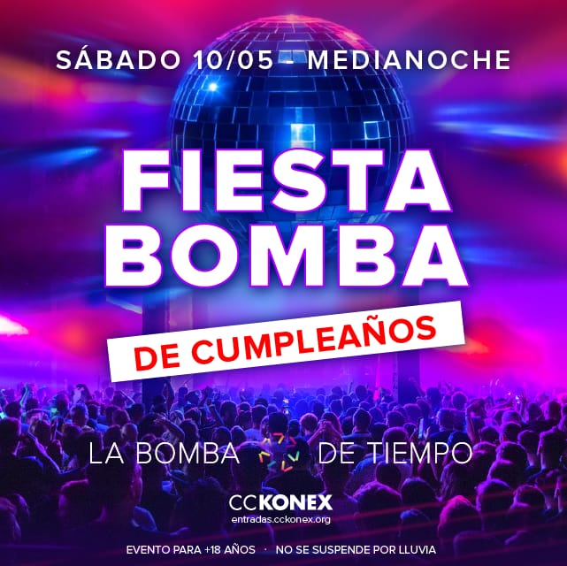 LA BOMBA DE TIEMPO CELEBRA 19 AÑOS DE RITMO Y MAGIA: SERÁ EL SÁBADO 10 DE MAYO