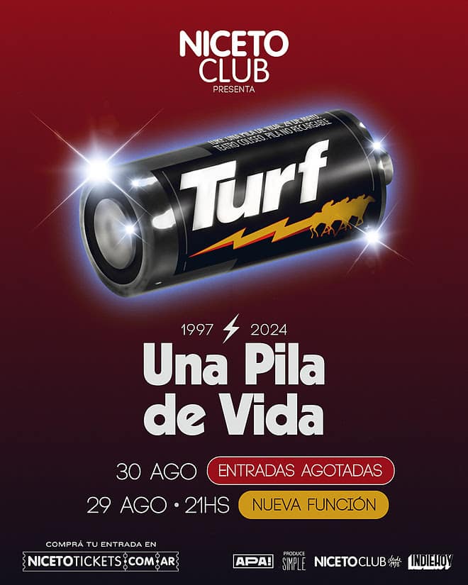 TURF por entradas agotadas, suma una nueva función en Niceto Club