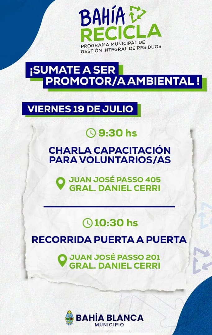 Charla capacitación para ser parte del programa “Promotor Ambiental”