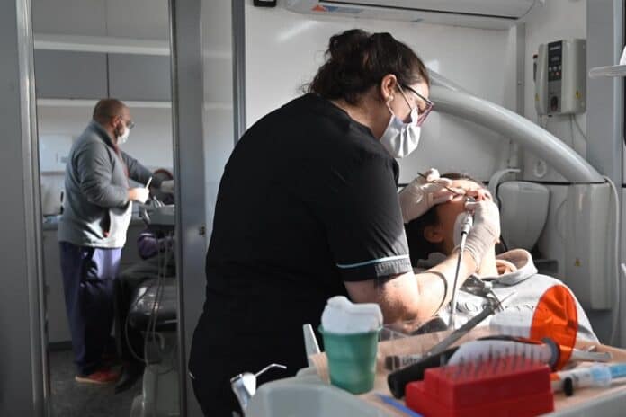 Atención suspendida en la Unidad Sanitaria Móvil Odontólogica