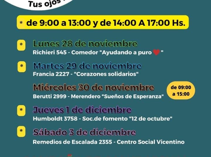 Cómo será la campaña de salud visual en Bahía Blanca