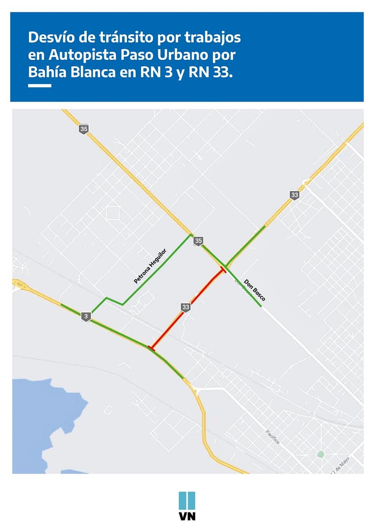 Hasta el viernes estará cortada la ruta 33 a la altura de Villa Bordeu