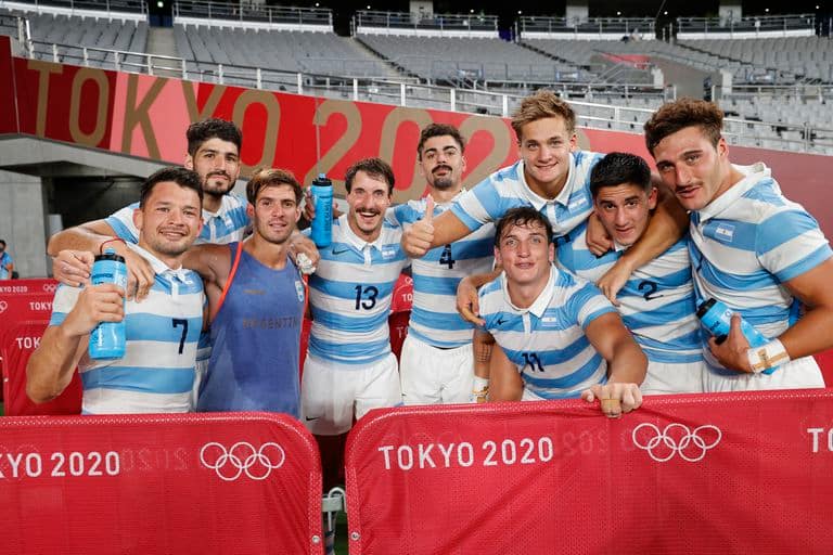 Gran partido de Los Pumas 7 que le ganaron a Sudáfrica con uno menos