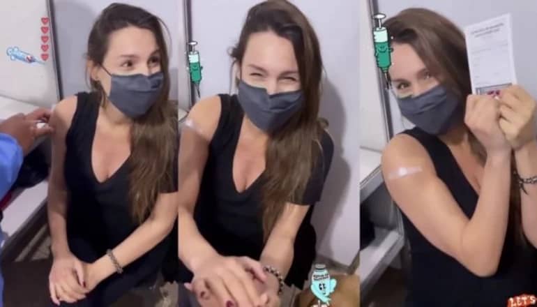 Pampita se vacuna contra el covid19