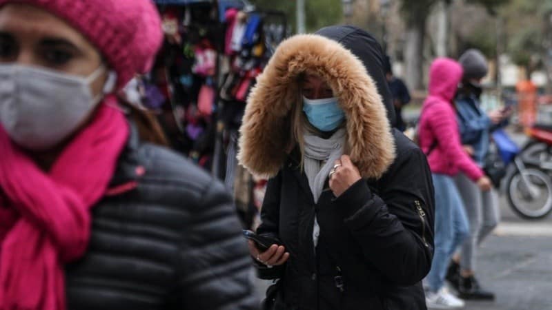 “Alerta violeta” por bajas temperaturas en gran parte del país