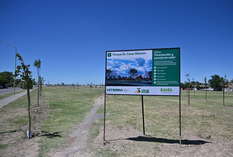 Cómo se desarrolla la plantación de árboles en el nuevo Parque César Milstein
