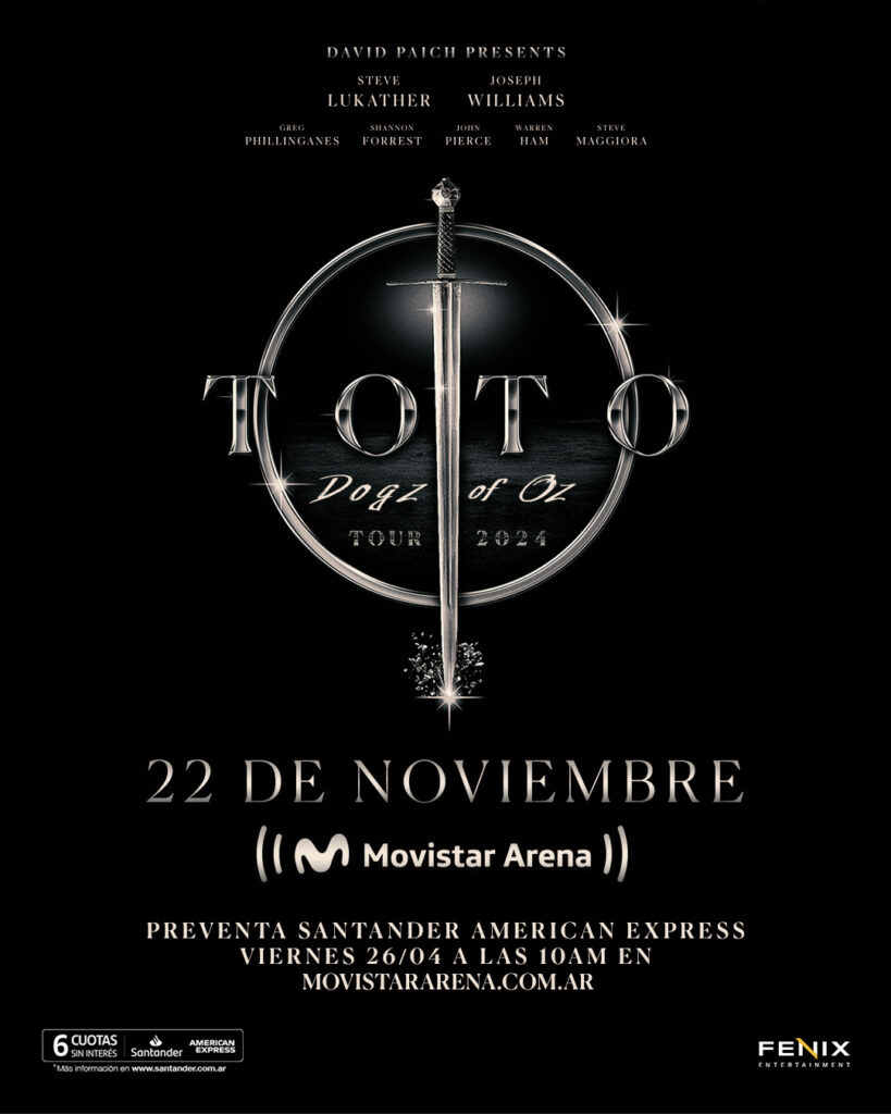 Toto vuelve a Argentina: cuándo y dónde toca