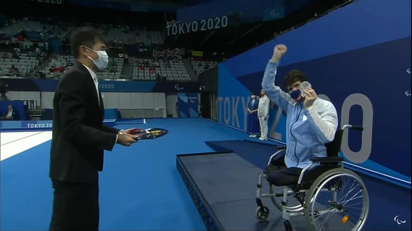 El argentino De Andrade ganó medalla de plata en los 100 metros espalda de los Juegos Paralímpicos
