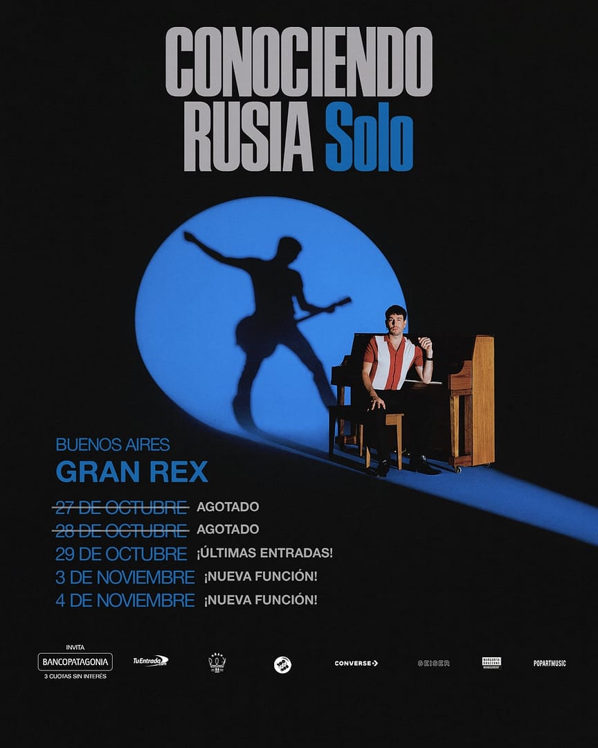 CONOCIENDO RUSIA ANUNCIA NUEVOS SHOWS EN BUENOS AIRES Y EXTIENDE SU GIRA