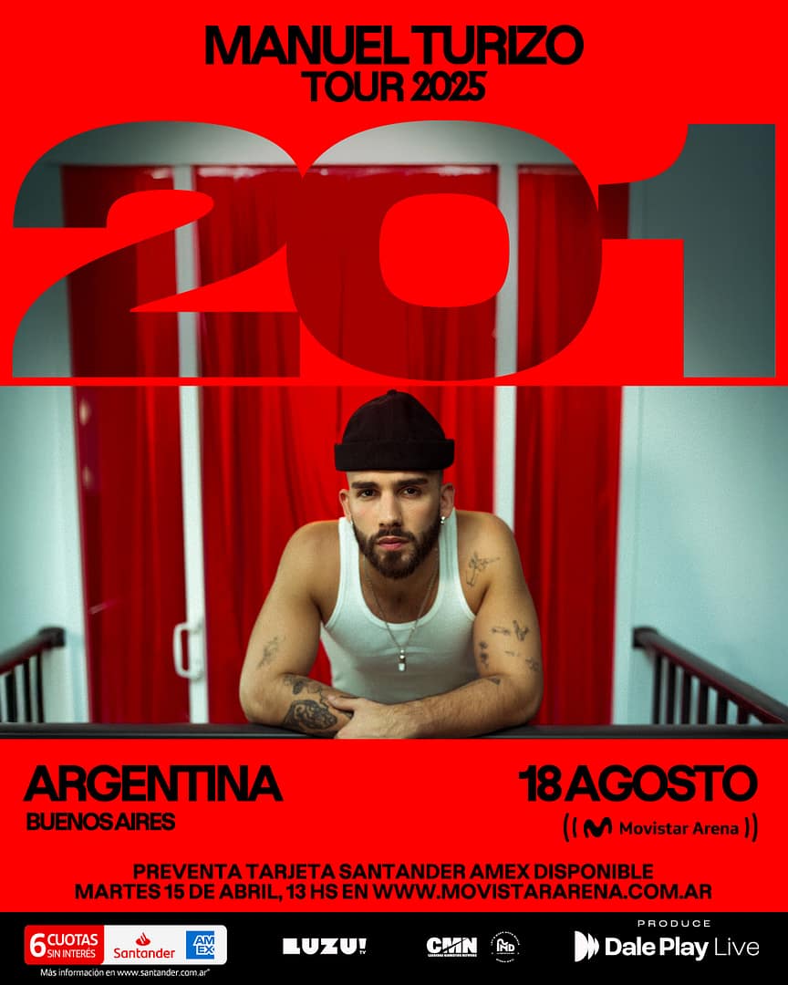 MANUEL TURIZO presenta su nuevo álbum y todos sus éxitos en Buenos Aires