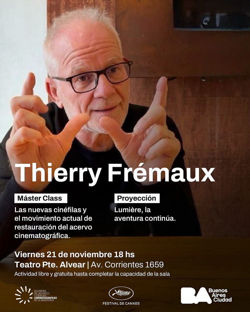 Thierry Frémaux director del Institut Lumière de Lyon llega al pais