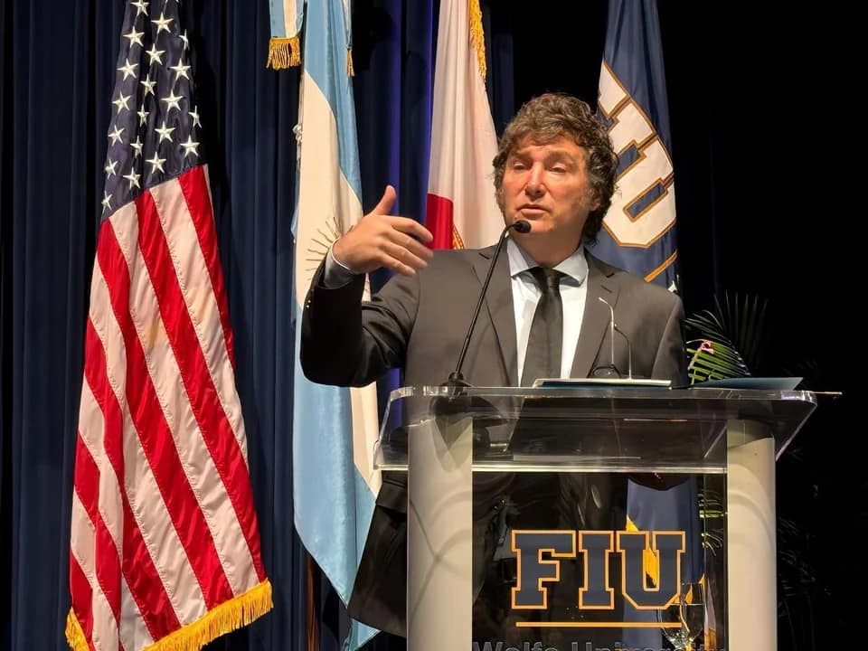 Milei expone en el Foro del Instituto Milken